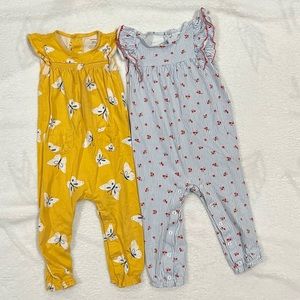 2 pairs Carter’s jumpsuits/rompers